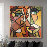 Fashion Wall Art Abstract Figurative Painting Original Face Paintings On Canvas Contemporary Painting | FIDELITY OF LOVE