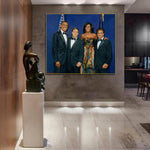 Original Family Paintings from Photo President and First Lady Abstract Oil Painting for Decor | PAINTING FROM PHOTO #44