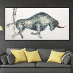 Bull Large Abstract Painting Bull Painting Bull Painting Modern Abstract | CHARGING BULL