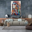 Abstract Canvas Art Native American Painting American Indian Wall Art Native American Woman Art Indian Wall Art Original Oil Painting | INDIAN WOMAN - Trend Gallery Art | Original Abstract Paintings