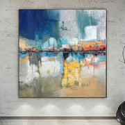 Colorful Abstract Painting Abstract Canvas Art Large Artwork Acrylic Painting Original Oil Office Painting Large Painting Canvas Artwork | WHARF