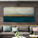 Abstract Oil Painting Blue Painting Sunset Painting Abstract Painting On Canvas | WATERSCAPE
