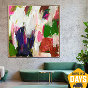 Large Original Abstract Colorful Paintings On Canvas Modern Vivid Textured Art Acrylic Oil Painting Hand Painted Art | FRONTIER 37.40"x35.43"