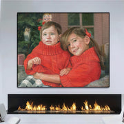 الأصلي الأطفال جدار الفن من الصورة مجردة الصبي وفتاة النفط اللوحة الفنية ديكور للمنزل | الرسم من الصورة رقم 51