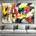 Extra Large Abstract Colorful Paintings On Canvas Modern Acrylic Wall Art | VALLETTA'S HEART