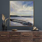 Abstract Seascape Waves Paintings On Canvas Ocean Blue Painting Modern Waves Fine Art Textured Wall Art | OCEAN SCENERY 50"x50" - Trend Gallery Art | Original Abstract Paintings