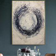 Large Abstract Painting Original Oversize Black And White Abstract Painting Modern Art Painting On Canvas | PORTAL
