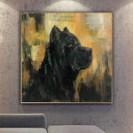Abstract Cane Corso Paintings On Canvas Cane Corso Wall Art Dog Painting 50x50 Expressionist Art Pet Painting In Custom Size | DOCILE GUARD