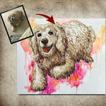 صورة الحيوانات الأليفة من صورة الكلب اللوحة من الصورة هدية عيد ميلاد اللوحة الواقعية اللوحة المخصصة من الصورة | CUSTOM PORTRAIT