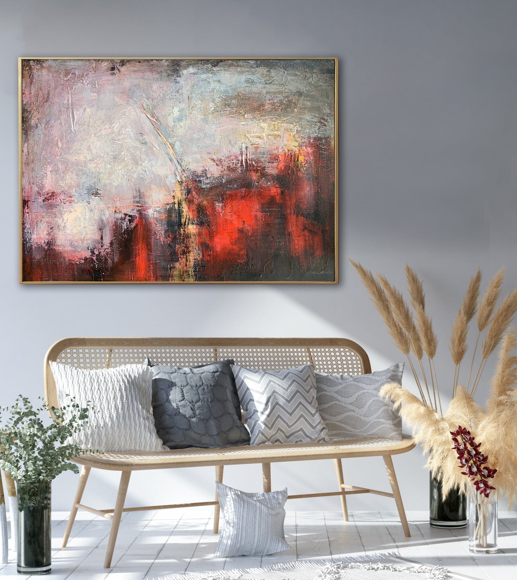 Large Paintings for Living Room, Bedroom Wall Painting, Hand Painted A –  artworkcanvas