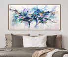 Large Contemporary Art Colorful Painting White Wall Art Blue Abstract Painting | MARINE FAUNA - Trend Gallery Art | Original Abstract Paintings