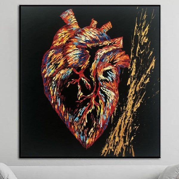 Heart of Glass - 18x24 textured abstract portrait oil painting on