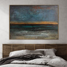 Abstract  Marine Art in Blue, Gray and Gold | STORMY OCEAN - Trend Gallery Art | Original Abstract Paintings