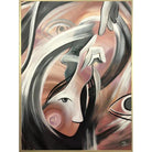 Large Framed Art Figurative Art Abstract Painting On Canvas Original Artwork Grey Acrylic | SOUL MAGIC - Trend Gallery Art | Original Abstract Paintings