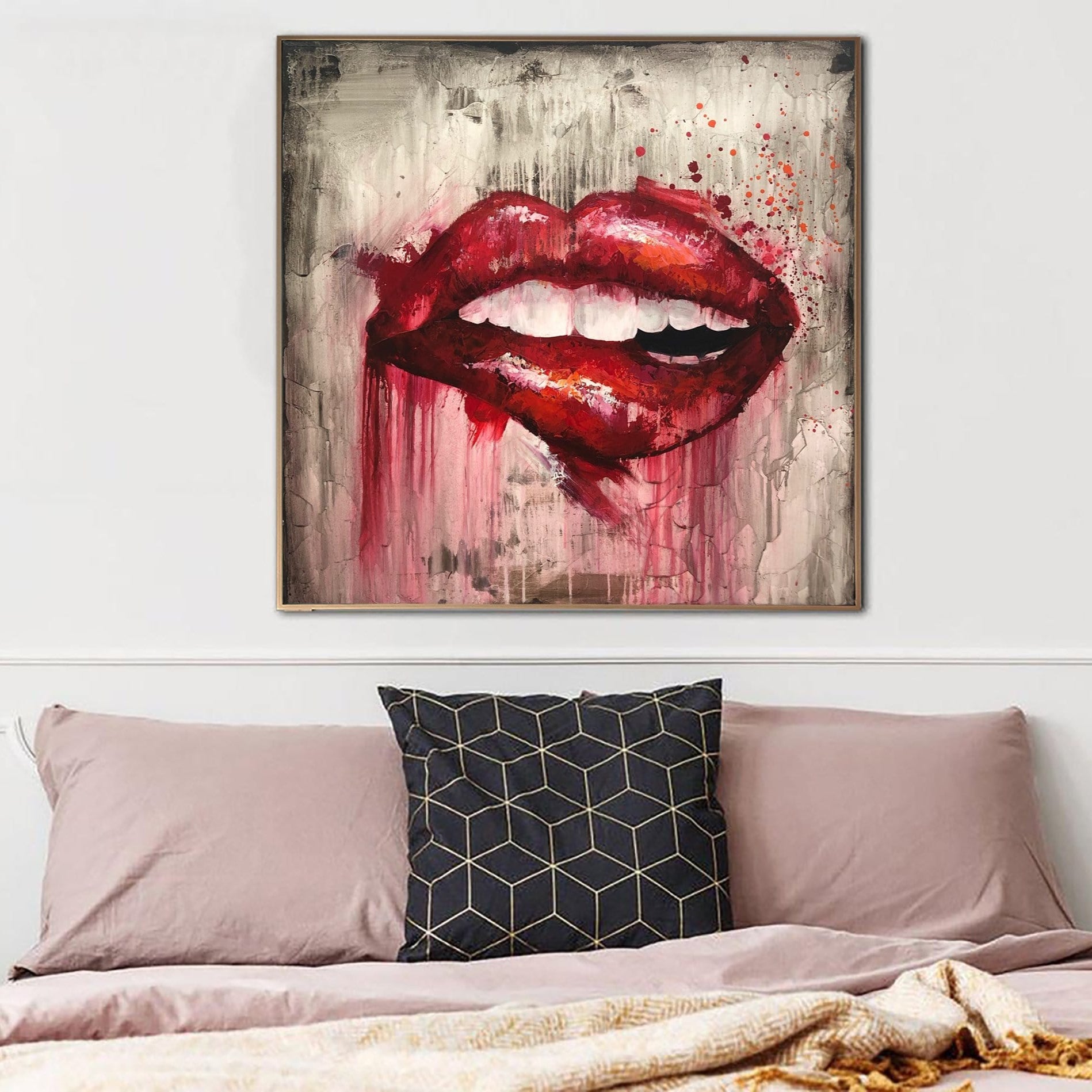 Flowers Abstract Art Still Life Oil Paintings On Canvas Floral Vivid ...