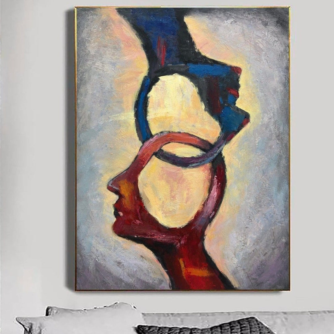 Human Abstract Painting Large Abstract Acrylic Painting On Canvas ...