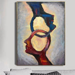 Human Abstract Painting Large Abstract Acrylic Painting On Canvas Figurative Modern Art | SECRETS OF CONSCIOUSNESS