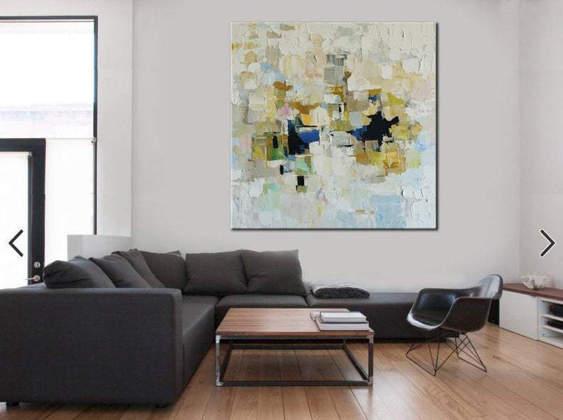 Painting Colorful Painting White Painting Original Painting On Canvas ...