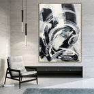 Original Painting on Canvas Black and White Wall Art Canvas Grey Artwork Modern Oil Painting Contemporary Wall Art for Indie Room Decor | SNOWSTORM - Trend Gallery Art | Original Abstract Paintings