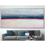 مجردة المناظر البحرية اللوحة قماش الفن المحايد مجردة الساحلية اللوحة المشهد جدار الفن المعاصر الفن الفاخر جدار الفن | LINE OF HORIZON