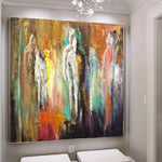 Painting Large Abstract Colorful Figurative Painting Humans Fashion Art | HAPPINESS EXISTS