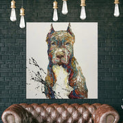 مجردة حفرة الثور الكلب اللوحة الحديثة حفرة الثور الكلب عمل فني الحيوان مجردة فريد الأمريكية | FIDELITY