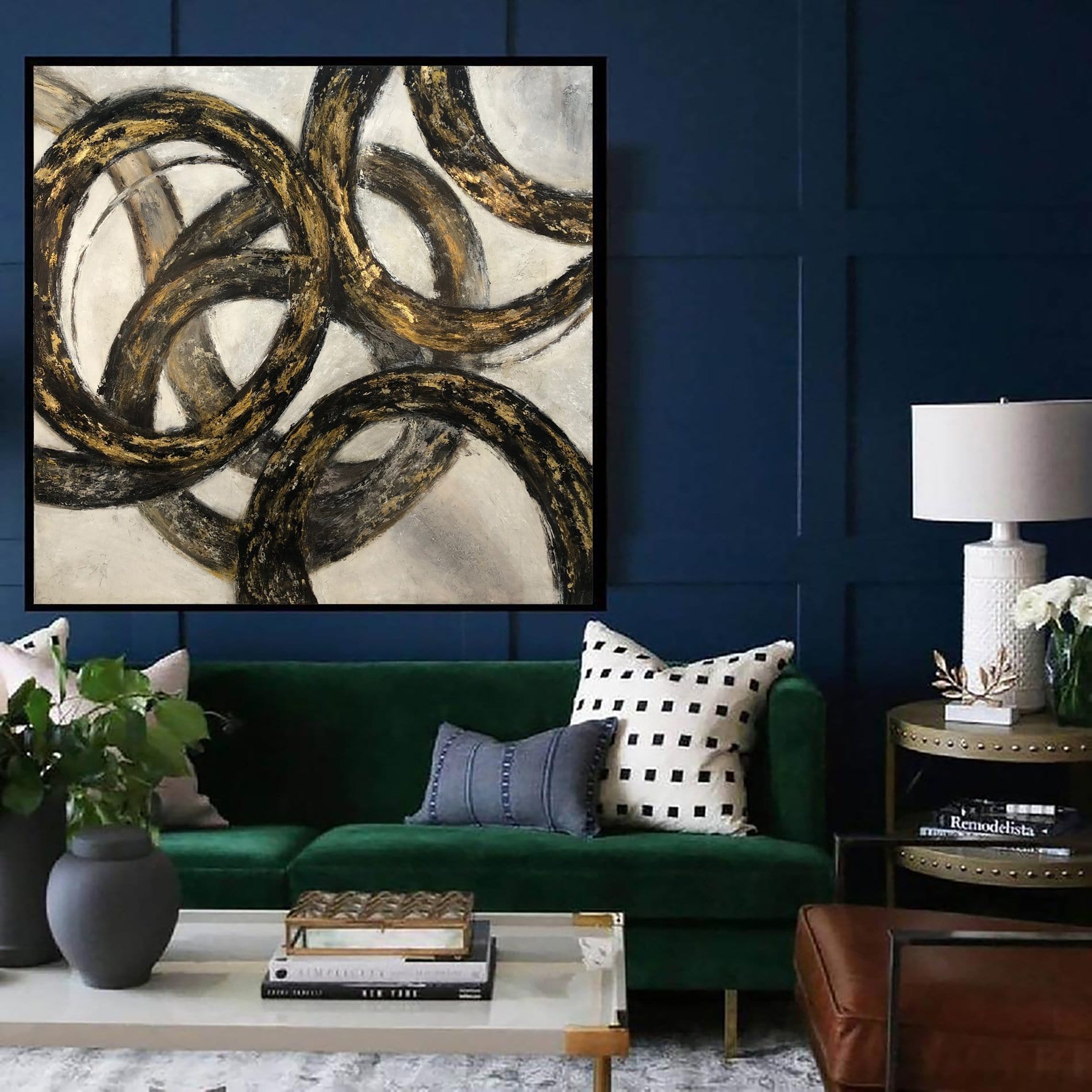 Acrylic Abstract Painting Original Gold Leaf Paintings On Canvas | GRAVITY - Trend Gallery Art | Original Abstract Paintings