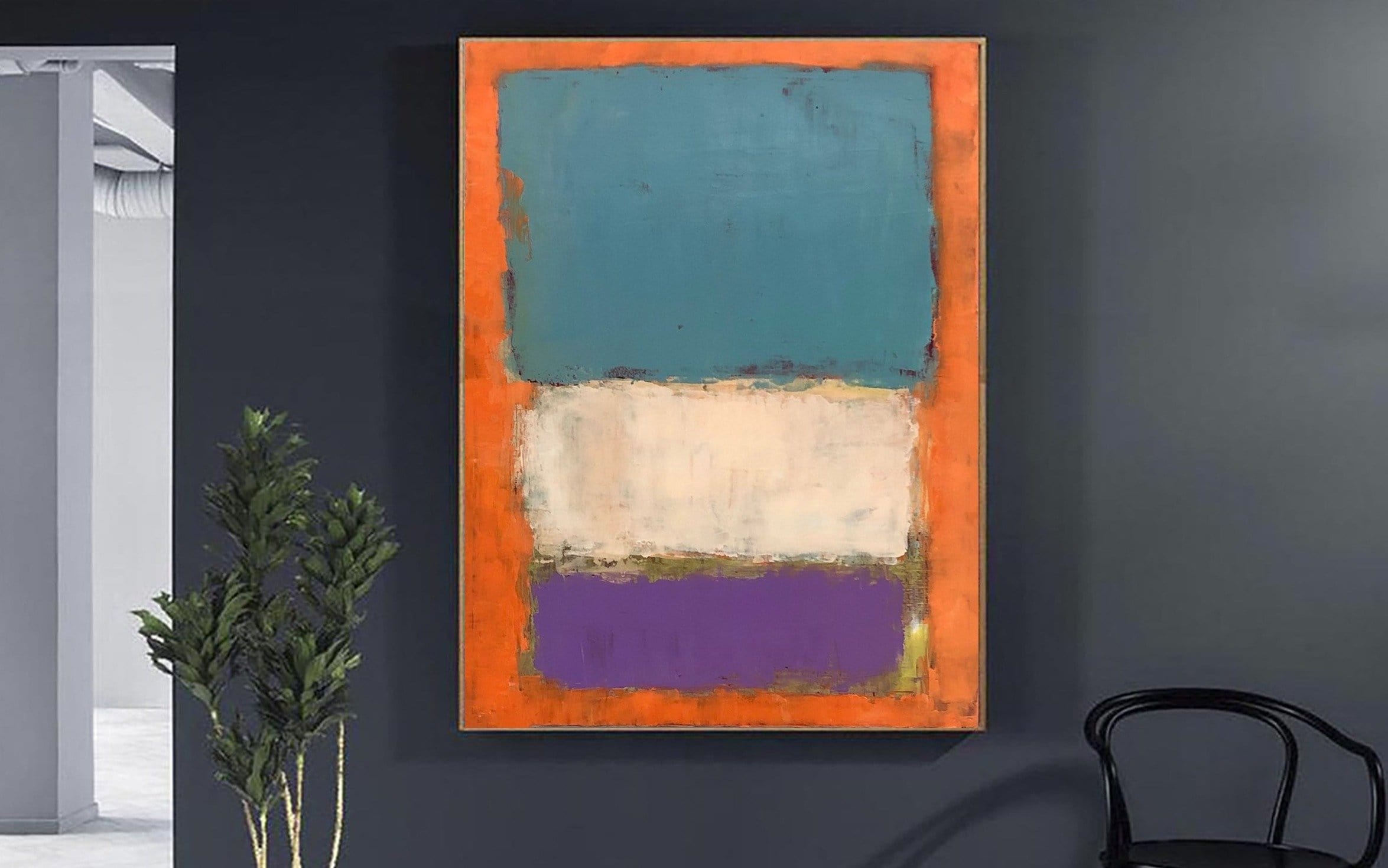 Mark Rothko Style Painting Abstract Colorful Wall Art Modern Paintings On Canvas Acrylic Rothko Style Fine Art | CONTRADICTORY LINES - Trend Gallery Art | Original Abstract Paintings