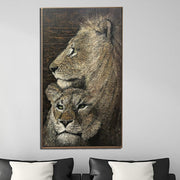 Lions Painting King Of Beasts Oil Painting Lion Abstract Painting Wild Animal Artwork Forest Animal Wall Art Animal Canvas Art Modern Decor | WISDOM