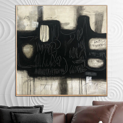 Abstract Painting in Black and White | TRANSFORMATION