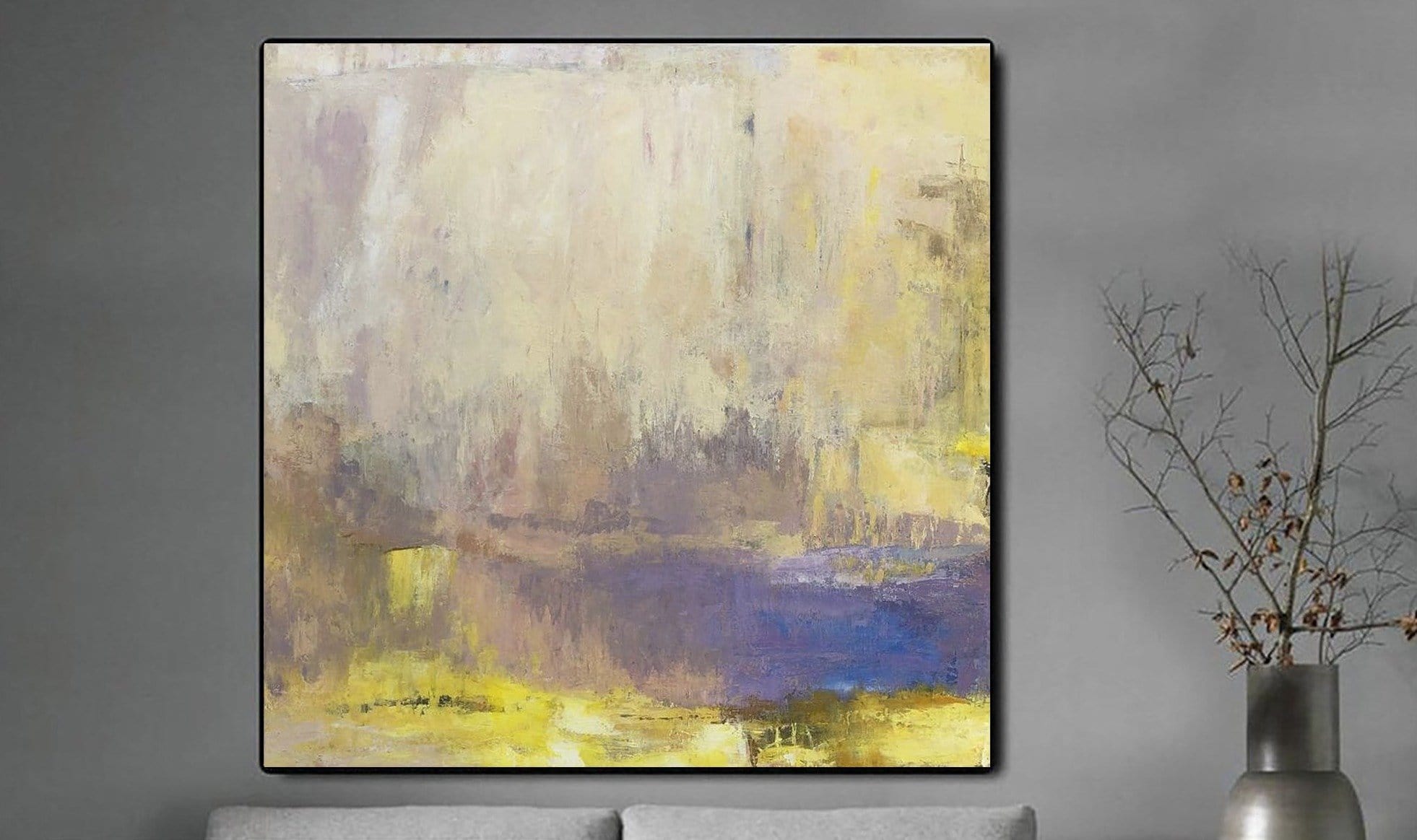 Abstract Purple Painting Gold Purple Painting on Canvas Abstract Canvas Art Original Oil Painting Large Oil Painting Modern Artwork Decor | NEON - Trend Gallery Art | Original Abstract Paintings