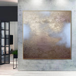 Abstract Gold Painting On Canvas Gold Leaf Art Golden Painting Contemporary Office Painting Large Abstract Art For Living Room Decor | BRONZE AMPHORA