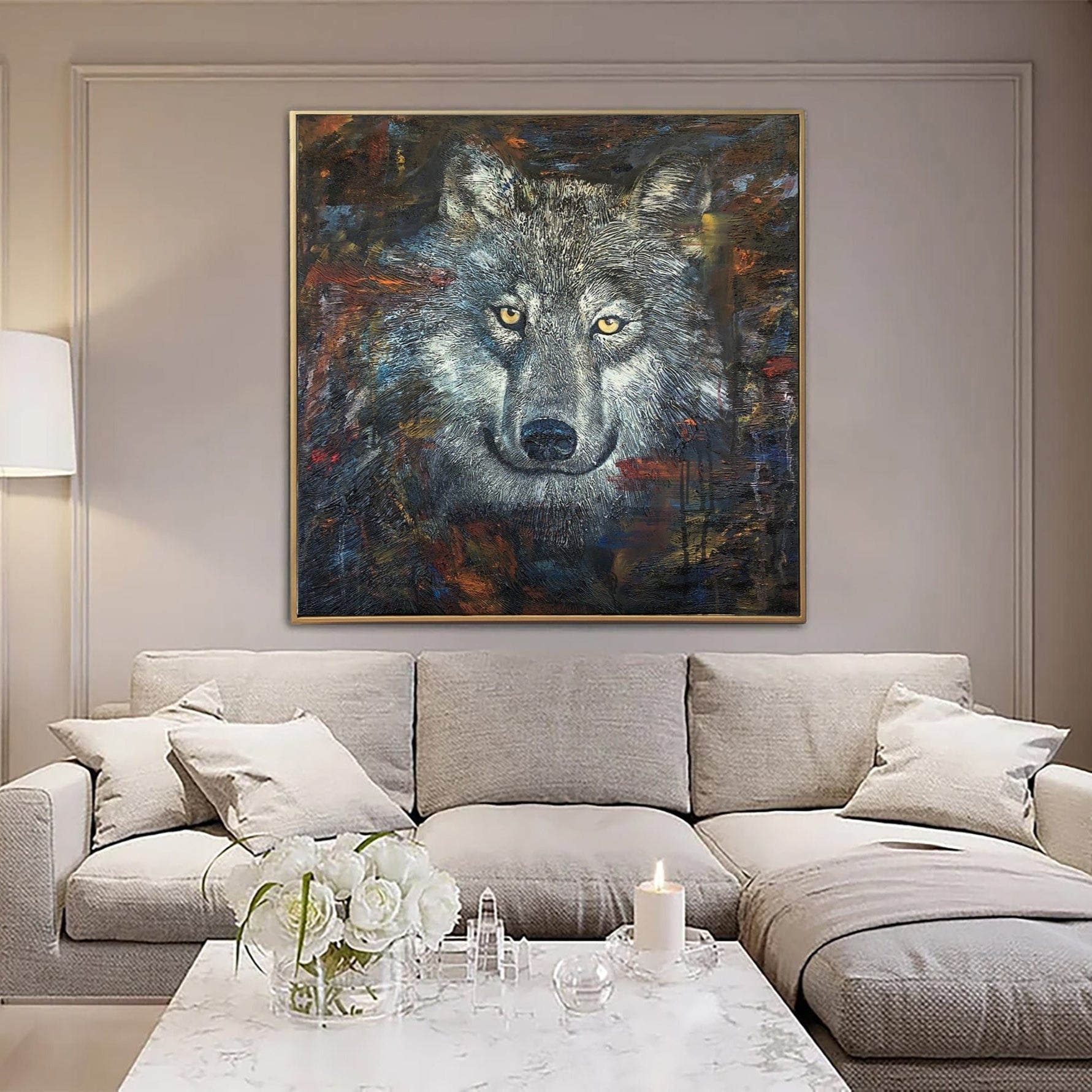 Abstract Wolf Paintings