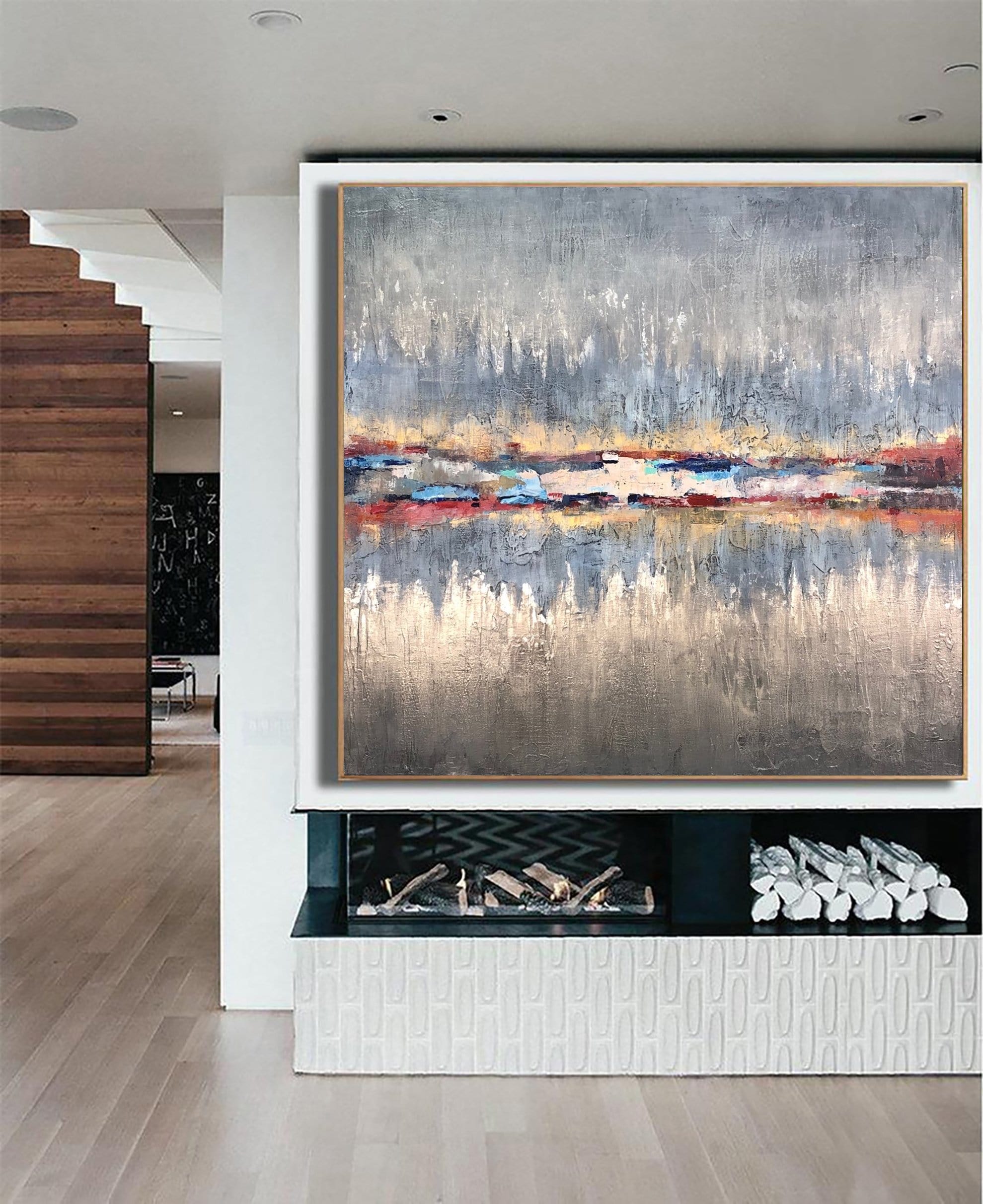 Large Original Abstract Landscape Painting On Canvas Unique Abstract B