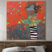 Abstract Figurative Paintings On Canvas Original Colorful Fine Art Modern OIl Painting Textured Art Acrylic Fine Art | EXTRAORDINARY GIRL