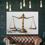 Large Libra Painting Libra Astrology Zodiac Sign For Lawyers Office Decor | EQUILIBRIUM