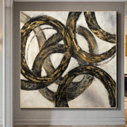 Acrylic Abstract Painting Original Gold Leaf Paintings On Canvas | GRAVITY