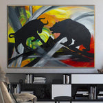 Large Contemporary Abstract Modern Artwork Original Abstract | BULL AND BEAR
