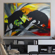 Large Contemporary Abstract Modern Artwork Original Abstract | BULL AND BEAR - Trend Gallery Art | Original Abstract Paintings