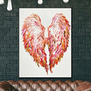 Large Painting On Canvas Angel Wings Wall Decor Red Abstract Painting Impasto Painting Acrylic Painting Original Oil Painting | ANGEL WINGS