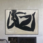 Original Abstract Figurative Black And White Greek Athletes Paintings On Canvas Abstract Fine Art Minimalist Art Modern Wall Decor | FALLING THROUGH - Trend Gallery Art | Original Abstract Paintings