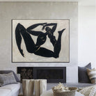 Large Abstract Figurative Black And White Original Paintings On Canvas Modern Fine Art Minimalist Art Ancient Greek Culture Wall Art | GREEK WARRIORS - Trend Gallery Art | Original Abstract Paintings