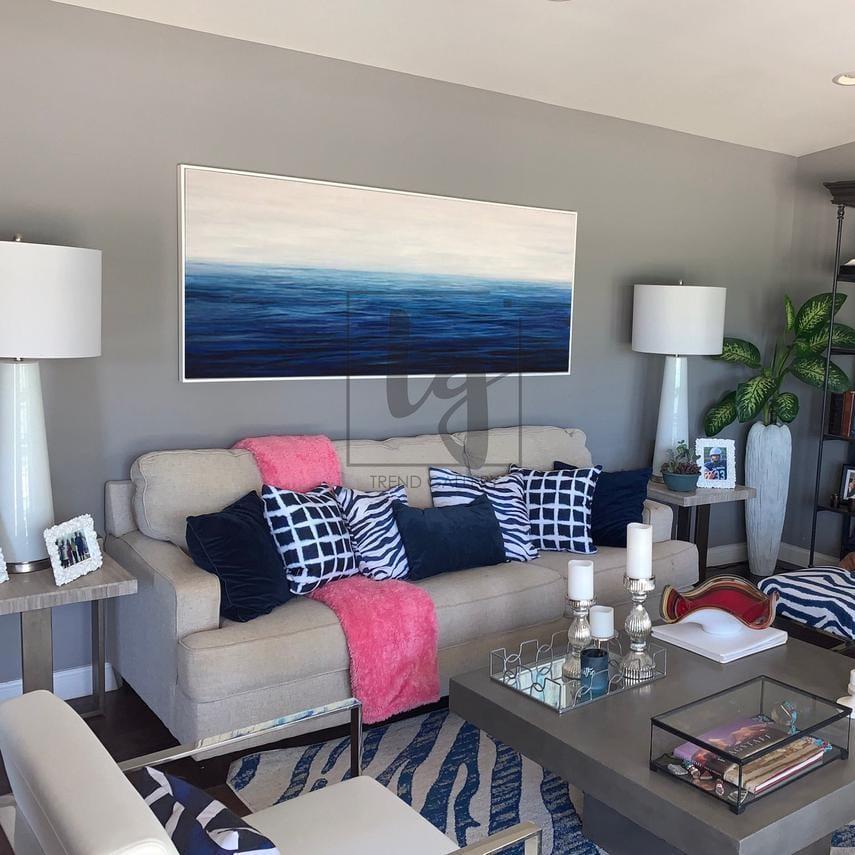 Original Abstract Seascape Paintings On Canvas Ocean Acrylic Sea Wall Art Ocean Fine Art | ENDLESS OCEAN - Trend Gallery Art | Original Abstract Paintings