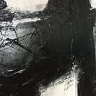 Original Oil Abstract Black And White Painting Textured Wall Art Franz Kline style | THE MIND'S POWER - Trend Gallery Art | Original Abstract Paintings