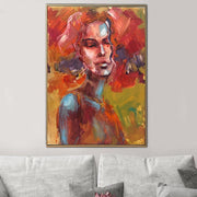 مجردة امرأة اللوحة قماش الأحمر جدار الفن مثير التصويرية الفن التجريدي صورة الفن الزنجبيل فتاة اللوحة الفن المعاصر للموقد | REDHEAD