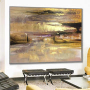 Large Original Paintings On Canvas Oil Modern Abstract Artwork Gold Leaf Contemporary Art | RADIANCE OF ETERNITY