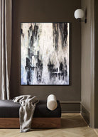 Abstract Landscape Art in White, Grey and Brown | RAIN VEIL - Trend Gallery Art | Original Abstract Paintings