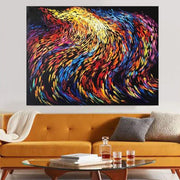 Abstract Nine Tails Painting Fox Tail Painting Abstract Painting | NINE TAIL FOX