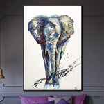 Animal Painting Animal Canvas Painting Elephant Wall Art Elephant Artwork | FOREGOER