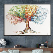 Abstract Art Tree Canvas Painting Colorful Tree Canvas Artwork Tree Painting On Canvas | FOUR SEASON - Trend Gallery Art | Original Abstract Paintings